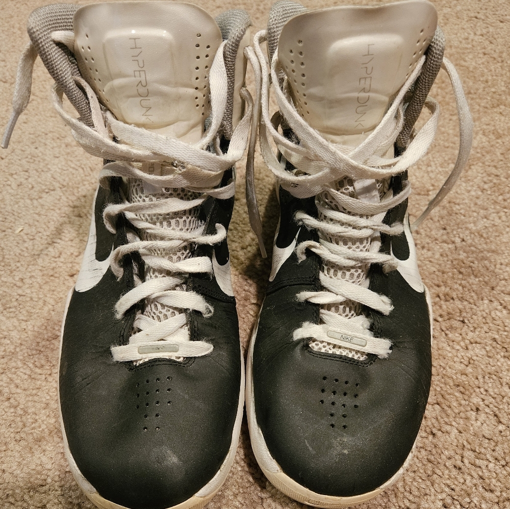 Nike Hyperdunk Black and White High-Top Sneakers